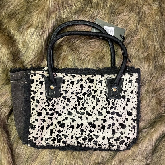 NWT Silver Surfer Genuine leather, hair and canvas bag - Picture 1 of 3